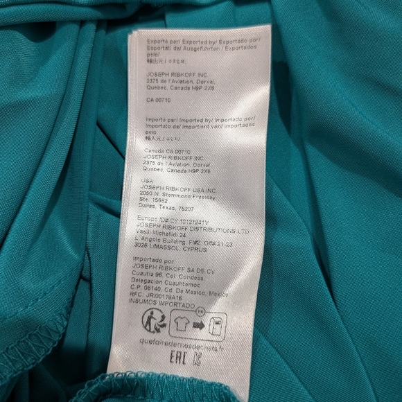 Joseph Ribkoff Teal Dress with Silver Accents - Picture 16 of 16